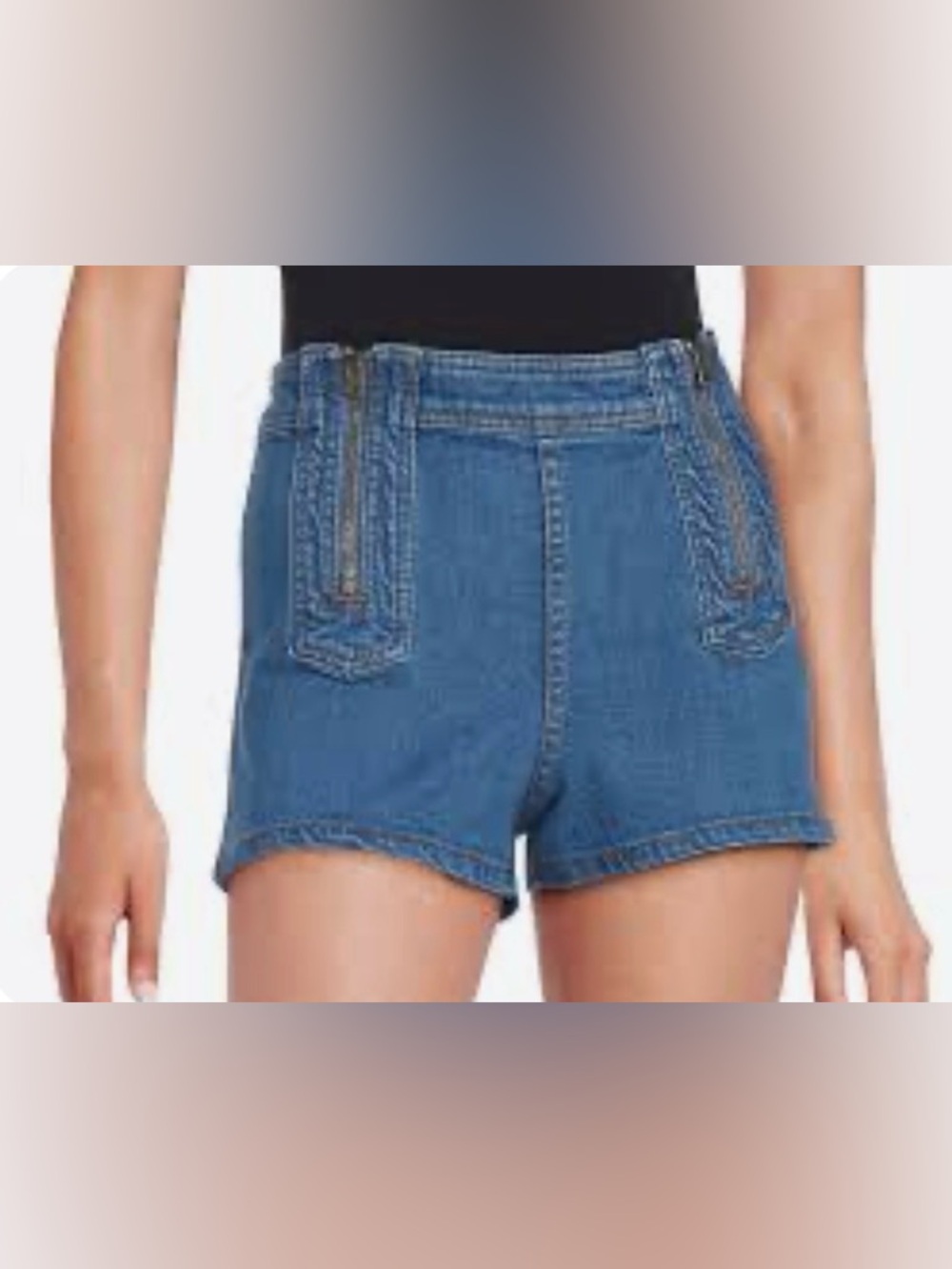 Free People "Be Mine" high-waisted denim‎ shorts Size 29